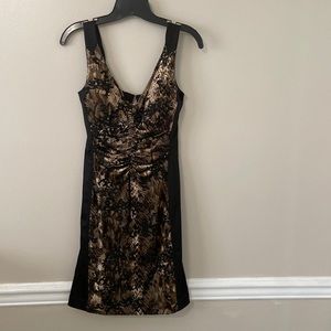 Beautiful Alberto Makali evening dress with chiffon scarf, size XS-S, new